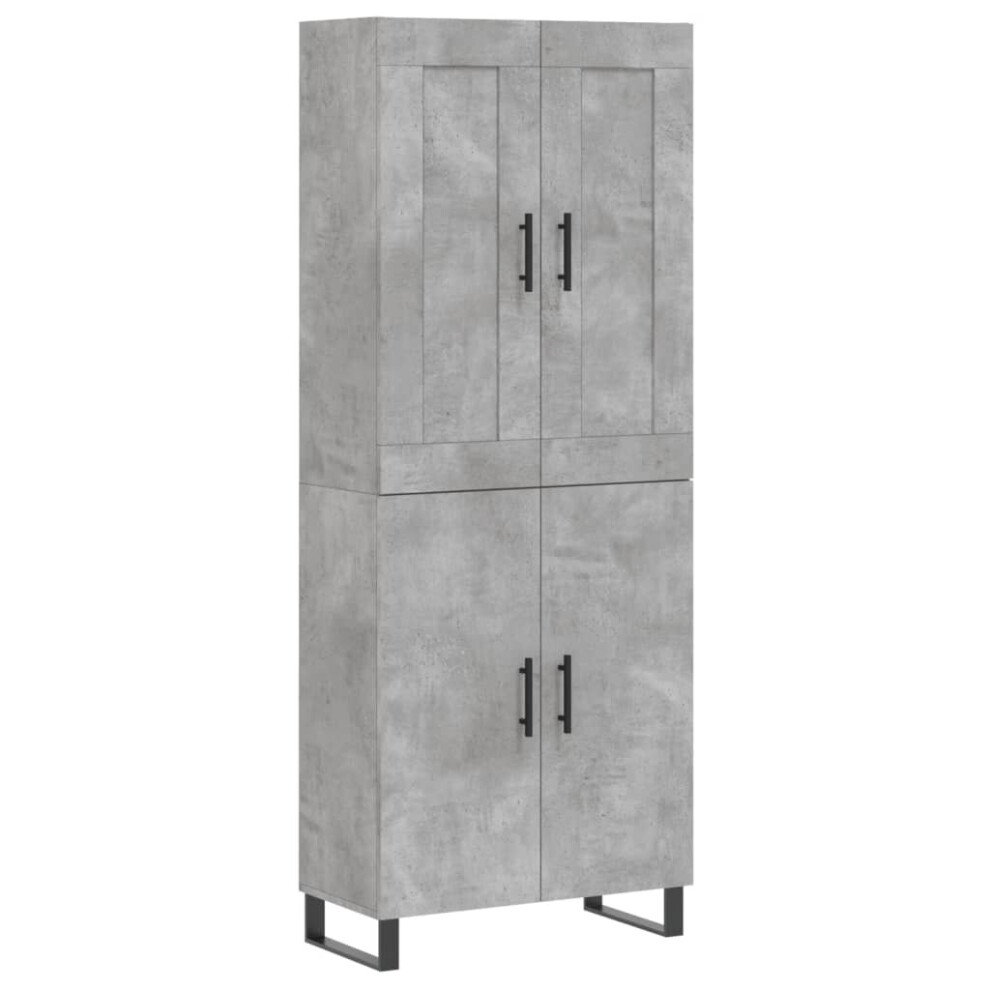 (concrete grey, 2 doors) vidaXL Highboard Sideboard Tall Storage Cabinet Side Cabinet Engineered Wood