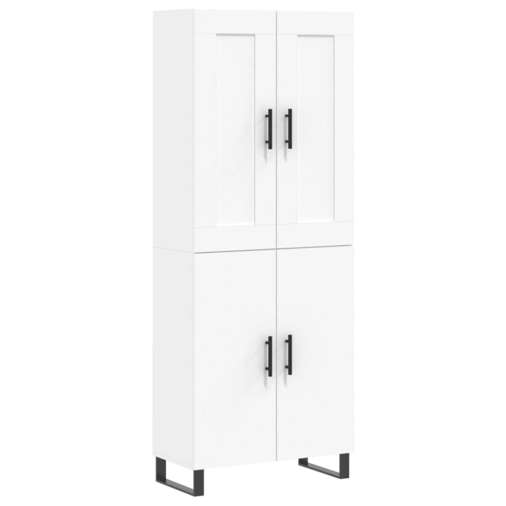 (white, 2 doors) vidaXL Highboard Sideboard Tall Storage Cabinet Side Cabinet Engineered Wood