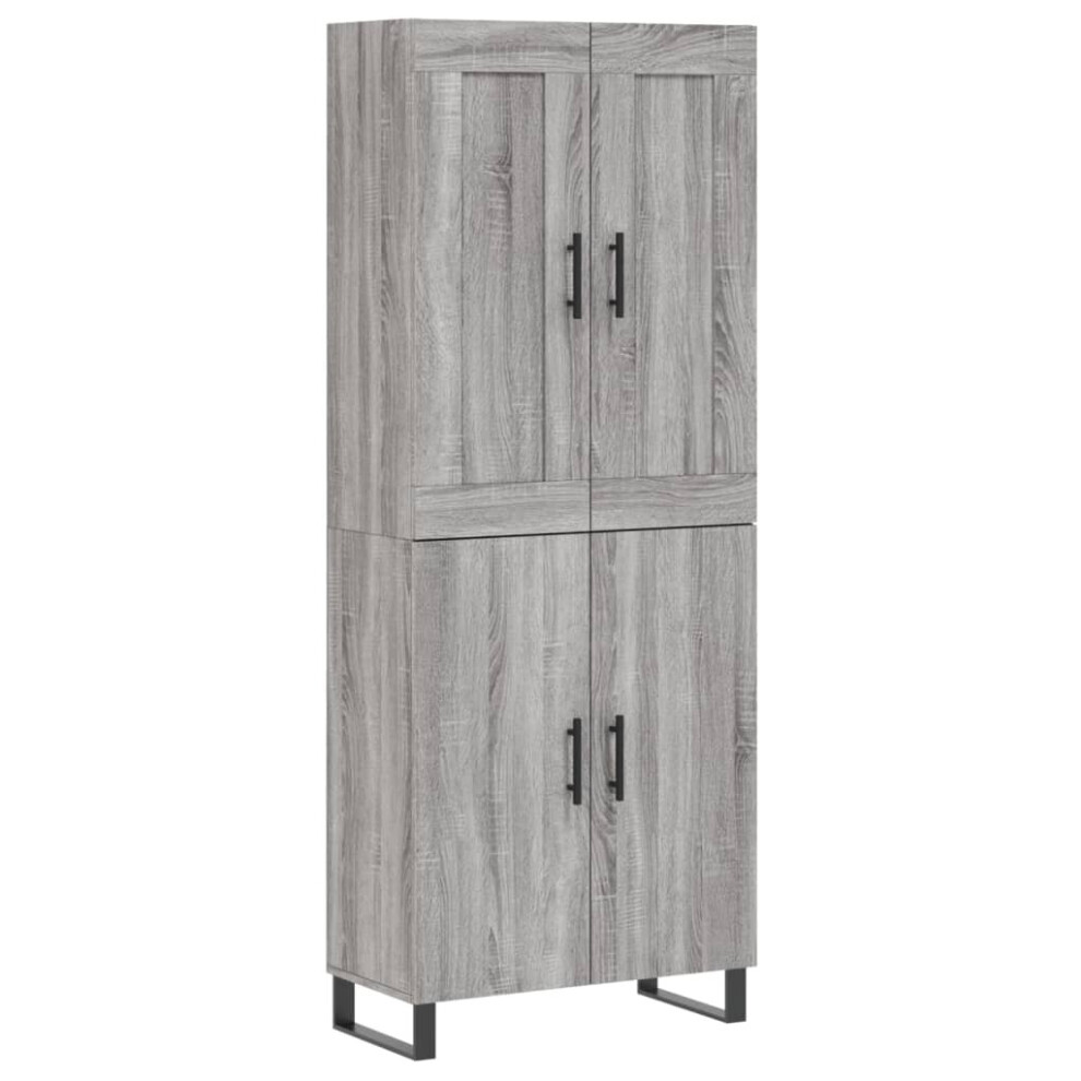 (grey sonoma, 2 doors) vidaXL Highboard Sideboard Tall Storage Cabinet Side Cabinet Engineered Wood