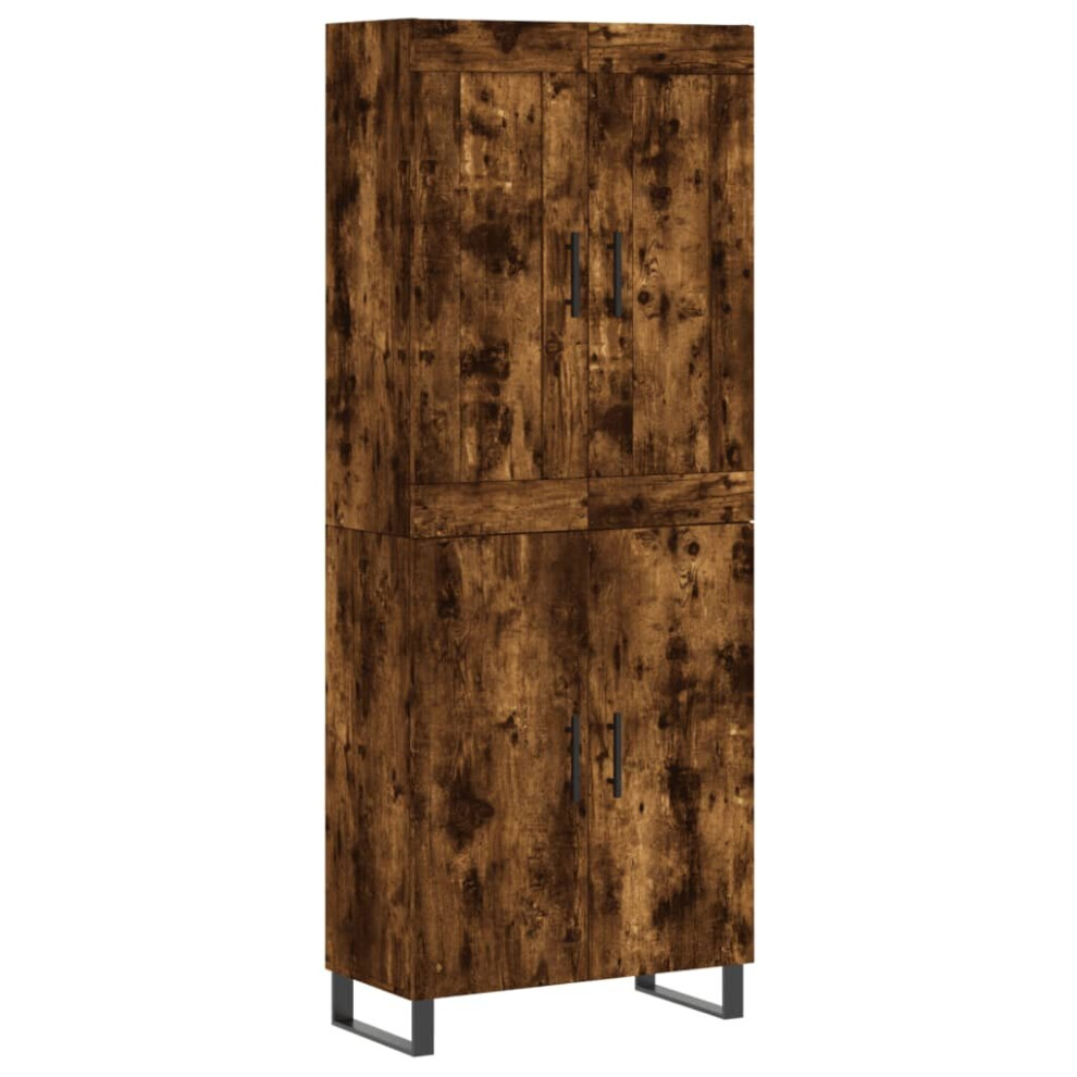 (smoked oak, 2 doors) vidaXL Highboard Sideboard Tall Storage Cabinet Side Cabinet Engineered Wood