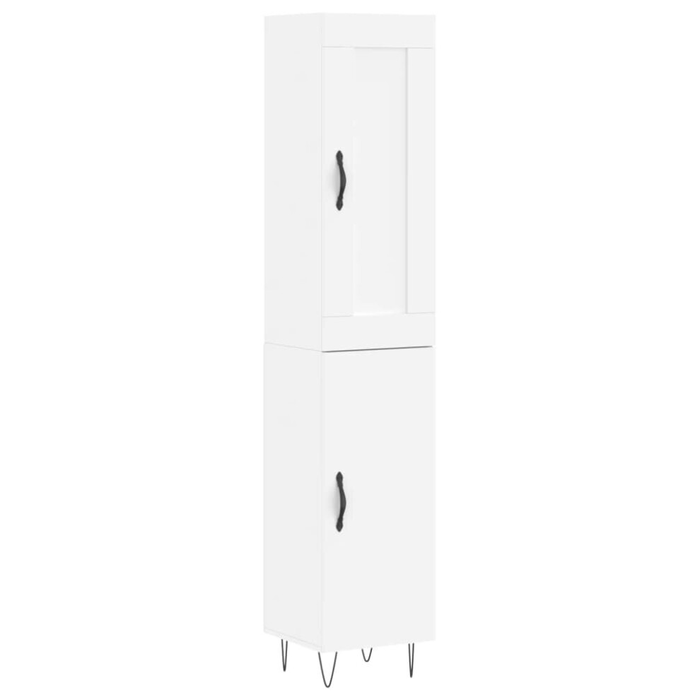 (white, 1 door) vidaXL Highboard Sideboard Tall Storage Cabinet Side Cabinet Engineered Wood