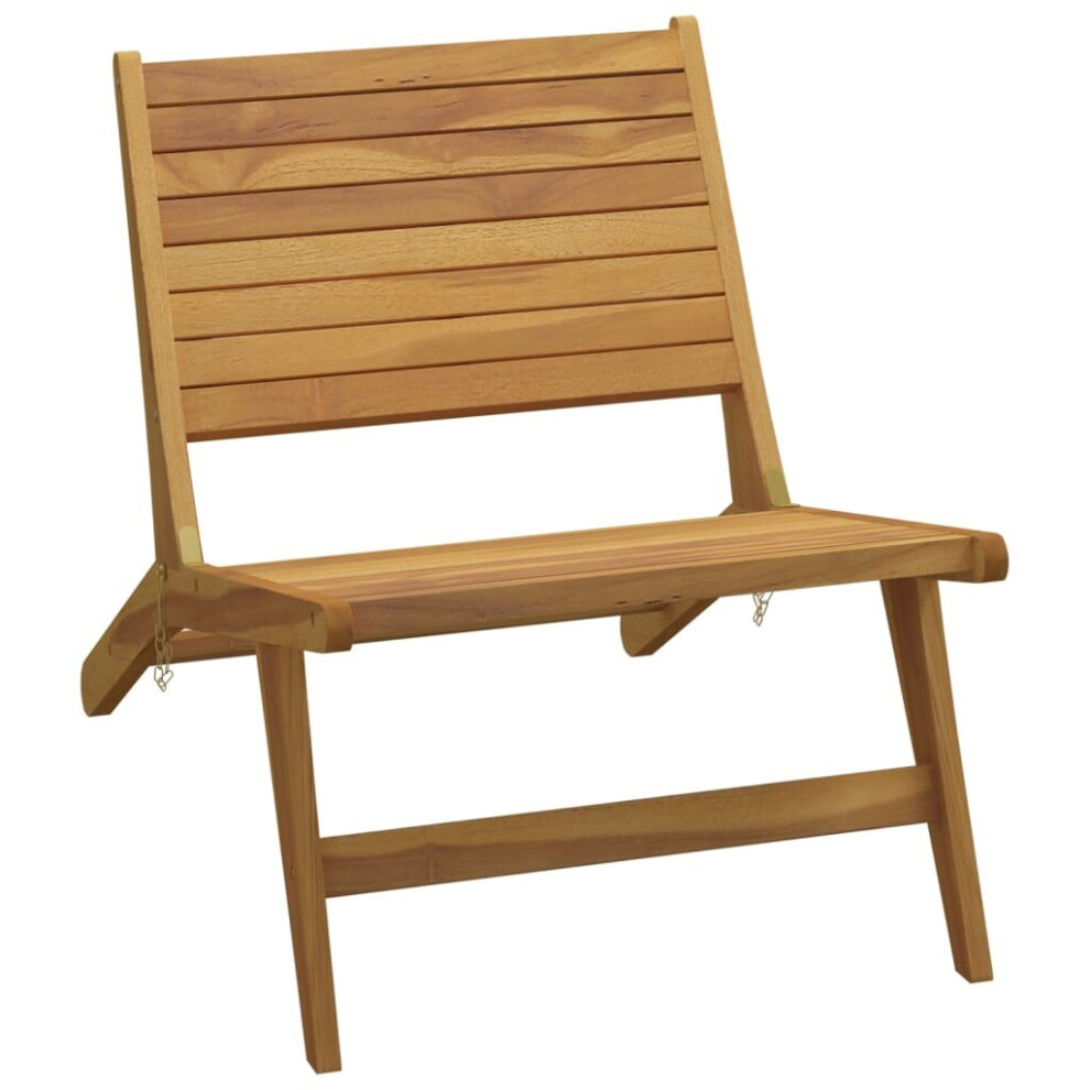 vidaXL Solid Wood Teak Garden Chair Outdoor Seating Lounge Seat Wooden Chair