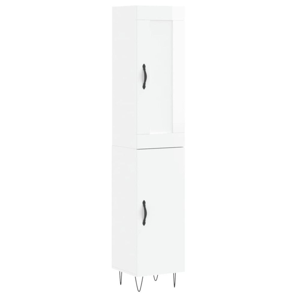 (high gloss white, 1 door) vidaXL Highboard Sideboard Tall Storage Cabinet Side Cabinet Engineered Wood