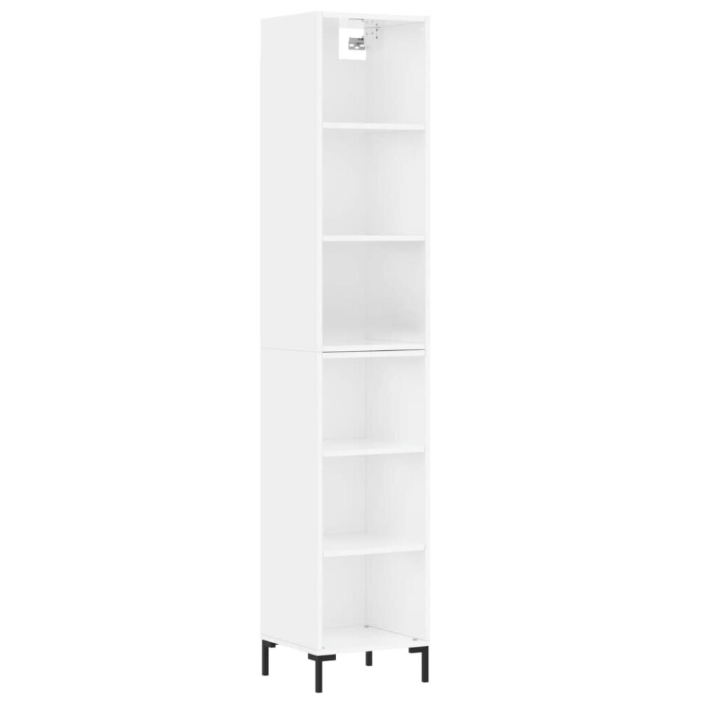 (high gloss white, 3 shelves) vidaXL Highboard Sideboard Storage Cabinet Side Cabinet White Engineered Wood