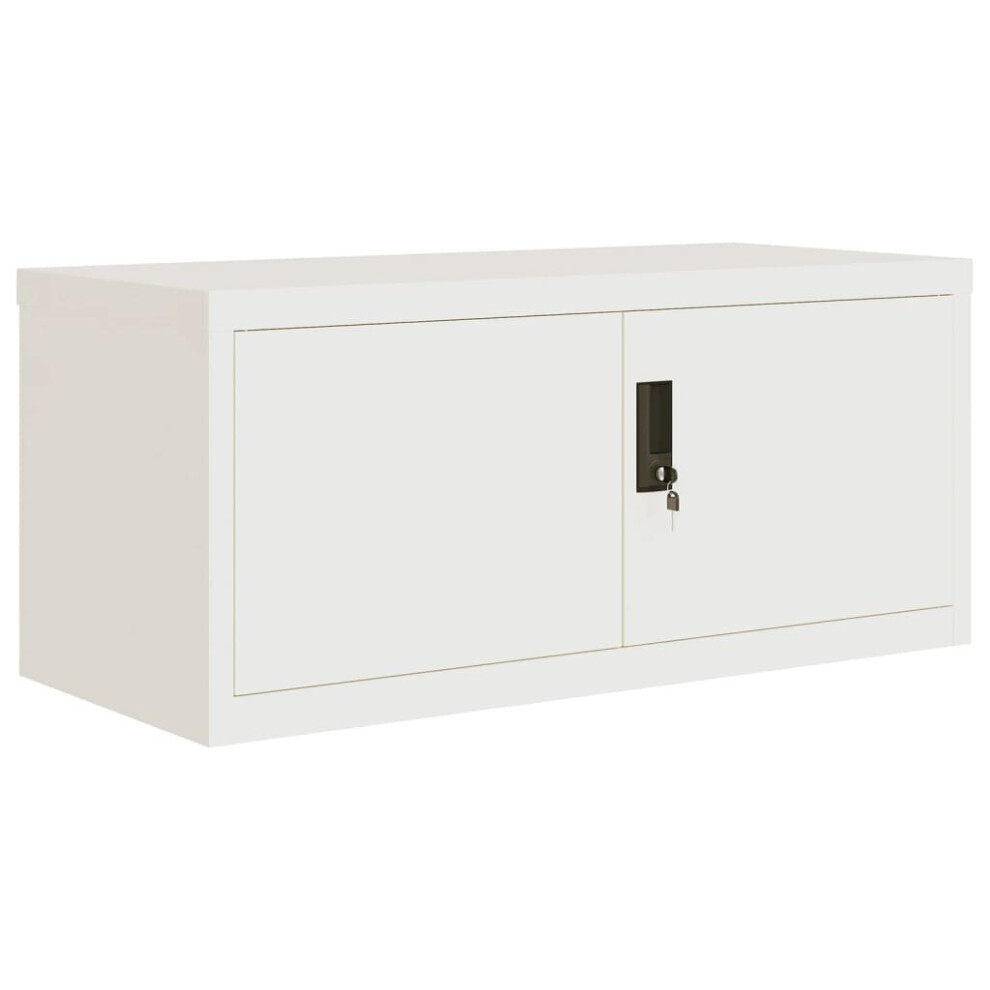 (white, 90 x 40 x 40 cm) vidaXL Office Cabinet Steel Filing Storage File Cabinet Cupboard Under Desk