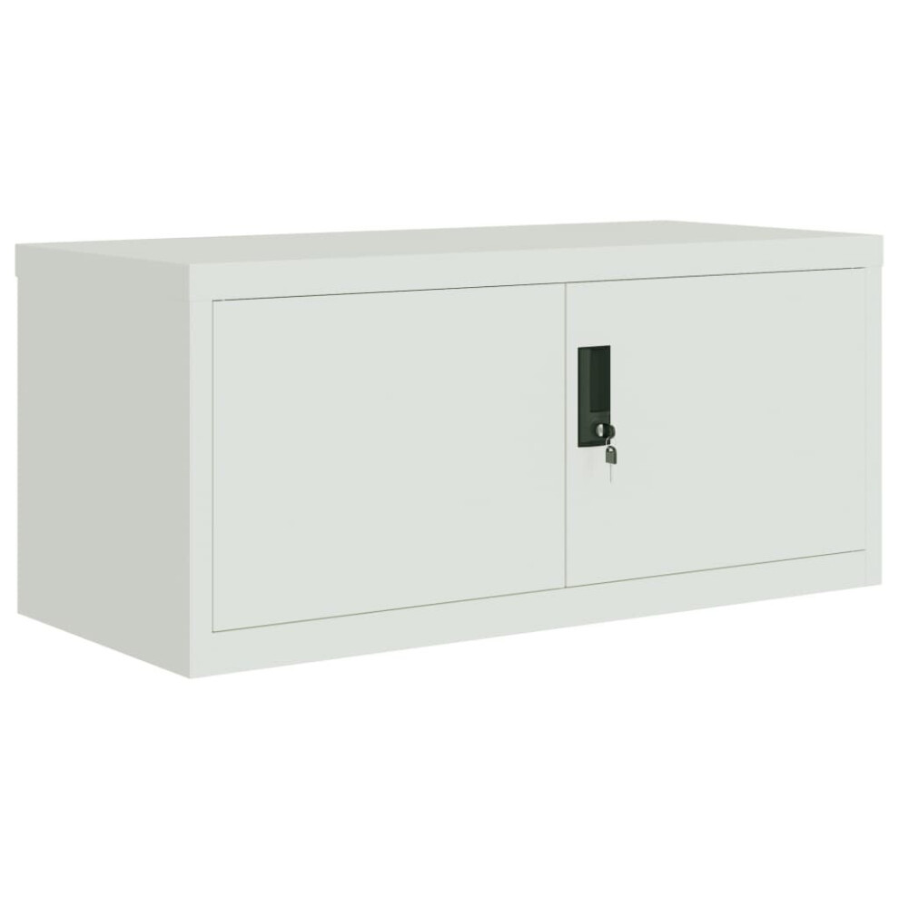 (light grey, 90 x 40 x 40 cm) vidaXL Office Cabinet Steel Filing Storage File Cabinet Cupboard Under Desk