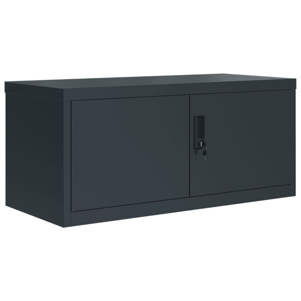 (anthracite, 90 x 40 x 40 cm) vidaXL Office Cabinet Steel Filing Storage File Cabinet Cupboard Under Desk