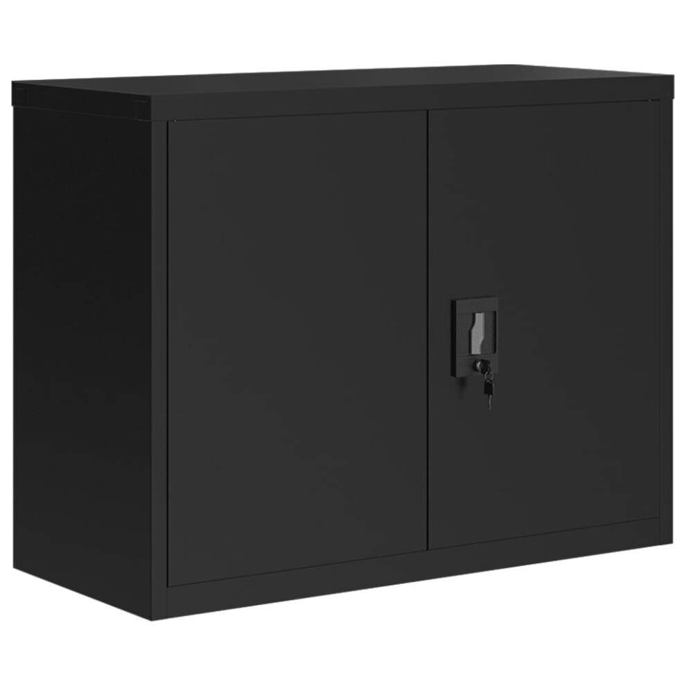 Vidaxl (Black, 90 X 40 X 70 Cm) Office Cabinet Steel Filing Storage File Cabinet Cupboard Under Desk