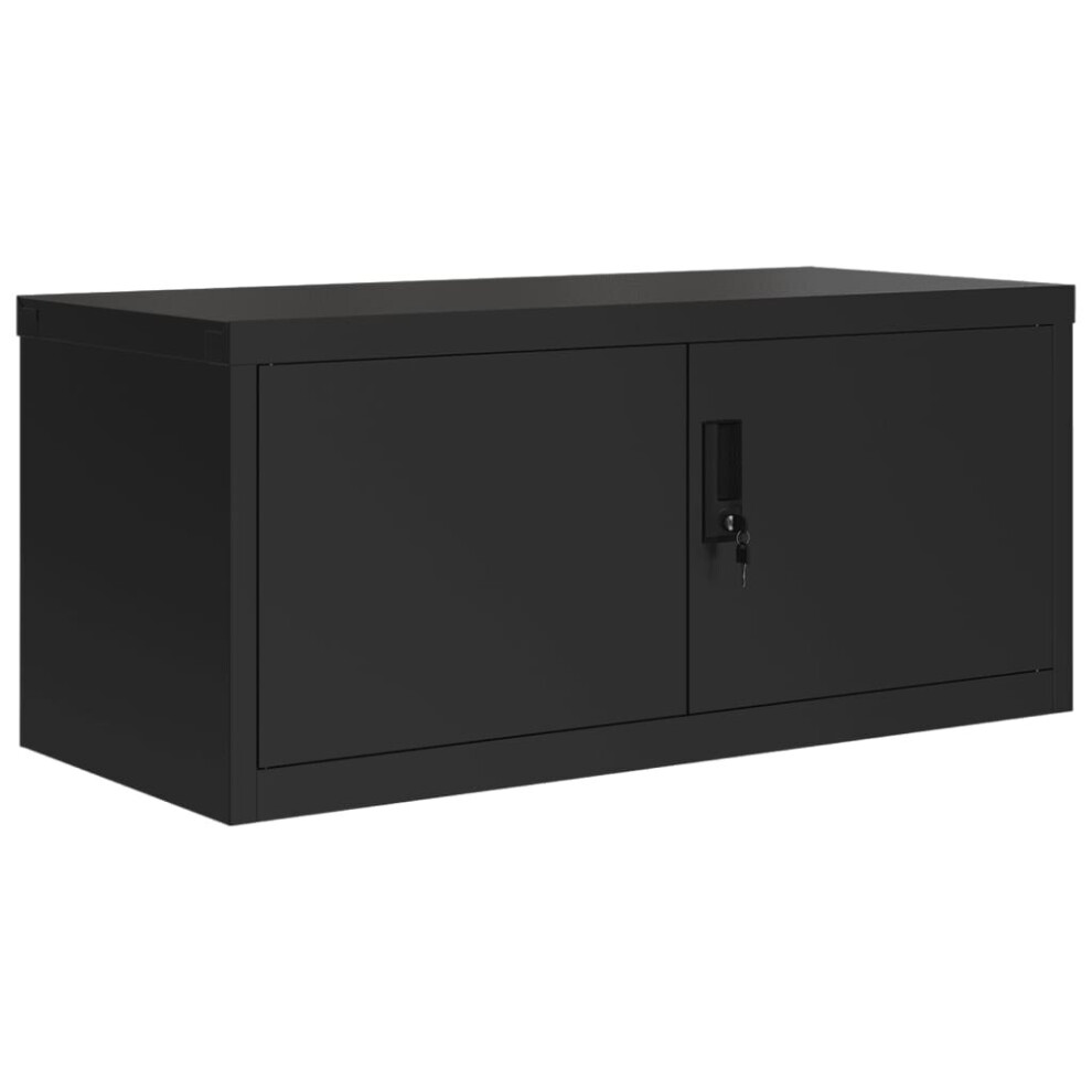 (black, 90 x 40 x 40 cm) vidaXL Office Cabinet Steel Filing Storage File Cabinet Cupboard Under Desk