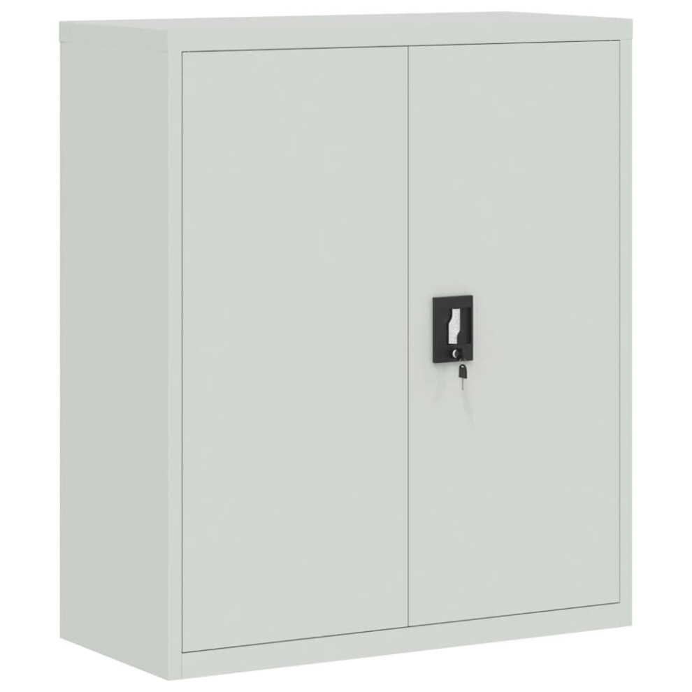 (light grey, 90 x 40 x 105 cm) vidaXL Office Cabinet Steel Filing Storage File Cabinet Cupboard Under Desk