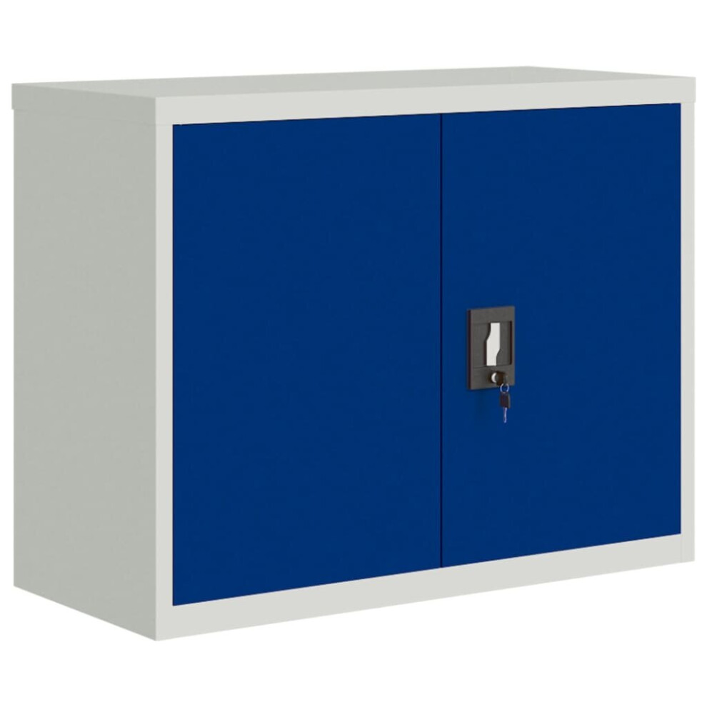 (light Grey And blue, 90 X 40 X 70 cm) vidaXL Office Cabinet Steel Filing Storage File Cabinet Cupboard Under Desk