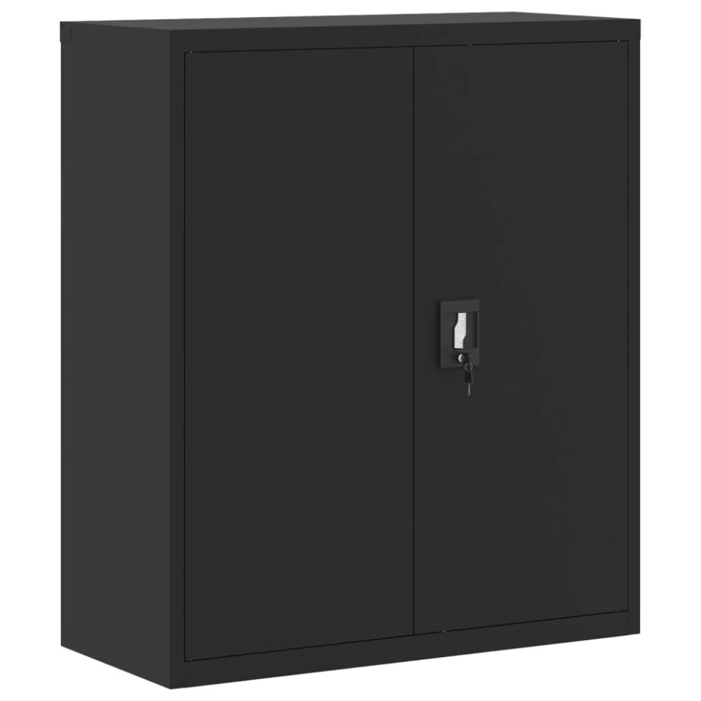 (black, 90 x 40 x 105 cm) vidaXL Office Cabinet Steel Filing Storage File Cabinet Cupboard Under Desk