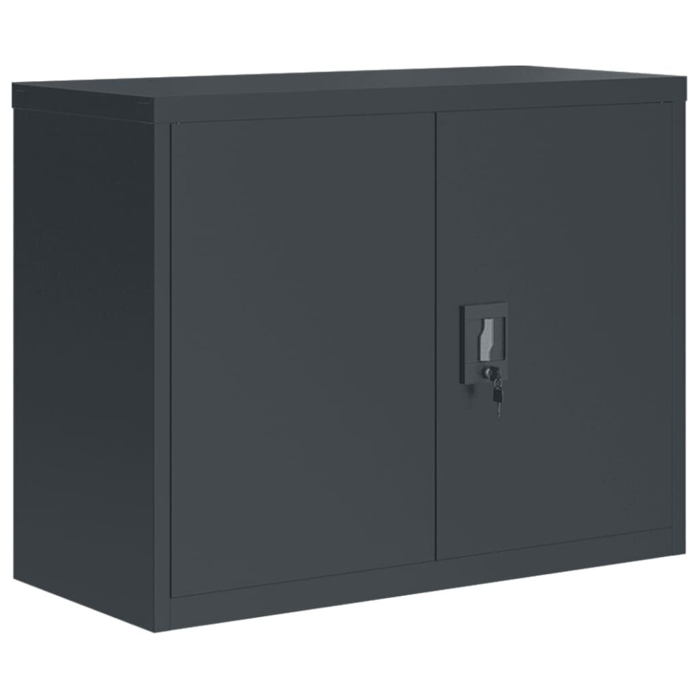 (anthracite, 90 x 40 x 70 cm) vidaXL Office Cabinet Steel Filing Storage File Cabinet Cupboard Under Desk