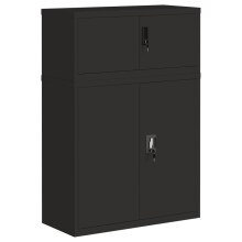 (black, 90 x 40 x 130 cm) vidaXL File Cabinet Storage Cabinet Office Filing Cabinet Storage Unit Steel