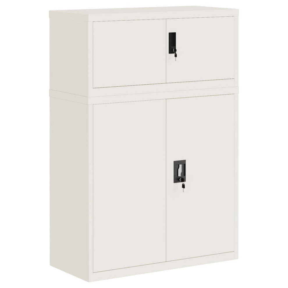 Vidaxl (White, 90 X 40 X 130 Cm) File Cabinet Storage Cabinet Office Filing Cabinet Storage Unit Steel