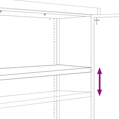 VidaXL vidaXL Aktenschrank Hellgrau 90x40x200 cm Stahl 2