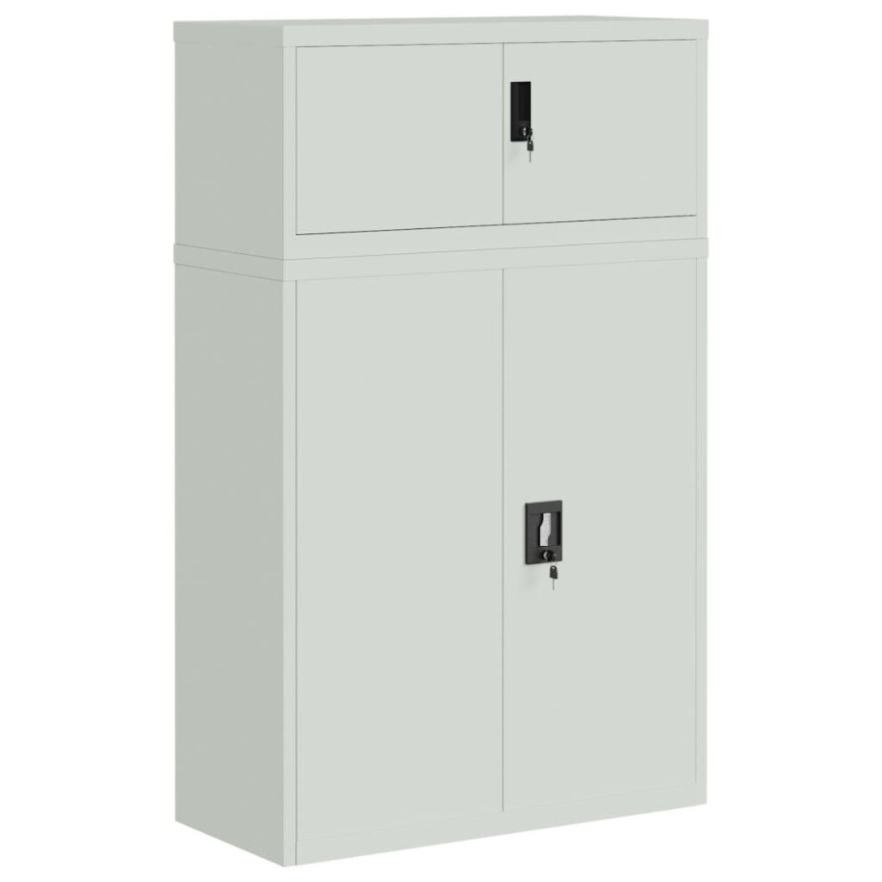 Vidaxl (Light Grey, 90 X 40 X 145 Cm) File Cabinet Storage Cabinet Office Filing Cabinet Storage Unit Steel