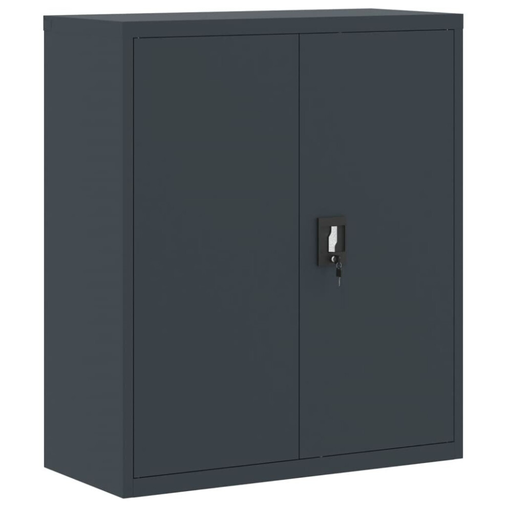 Vidaxl (Anthracite, 90 X 40 X 105 Cm) Office Cabinet Steel Filing Storage File Cabinet Cupboard Under Desk