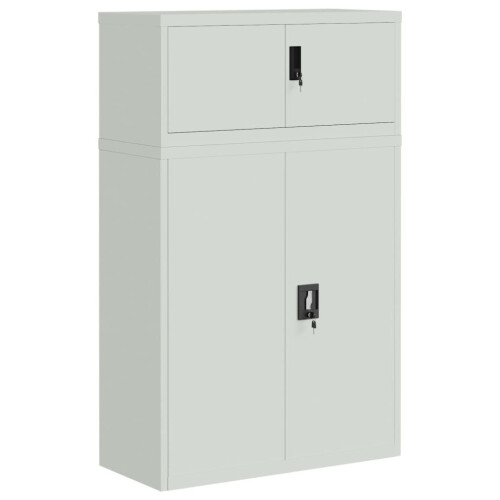 VidaXL vidaXL Aktenschrank Hellgrau 90x40x145 cm Stahl 1
