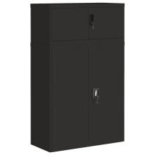 (black, 90 x 40 x 145 cm) vidaXL File Cabinet Storage Cabinet Office Filing Cabinet Storage Unit Steel