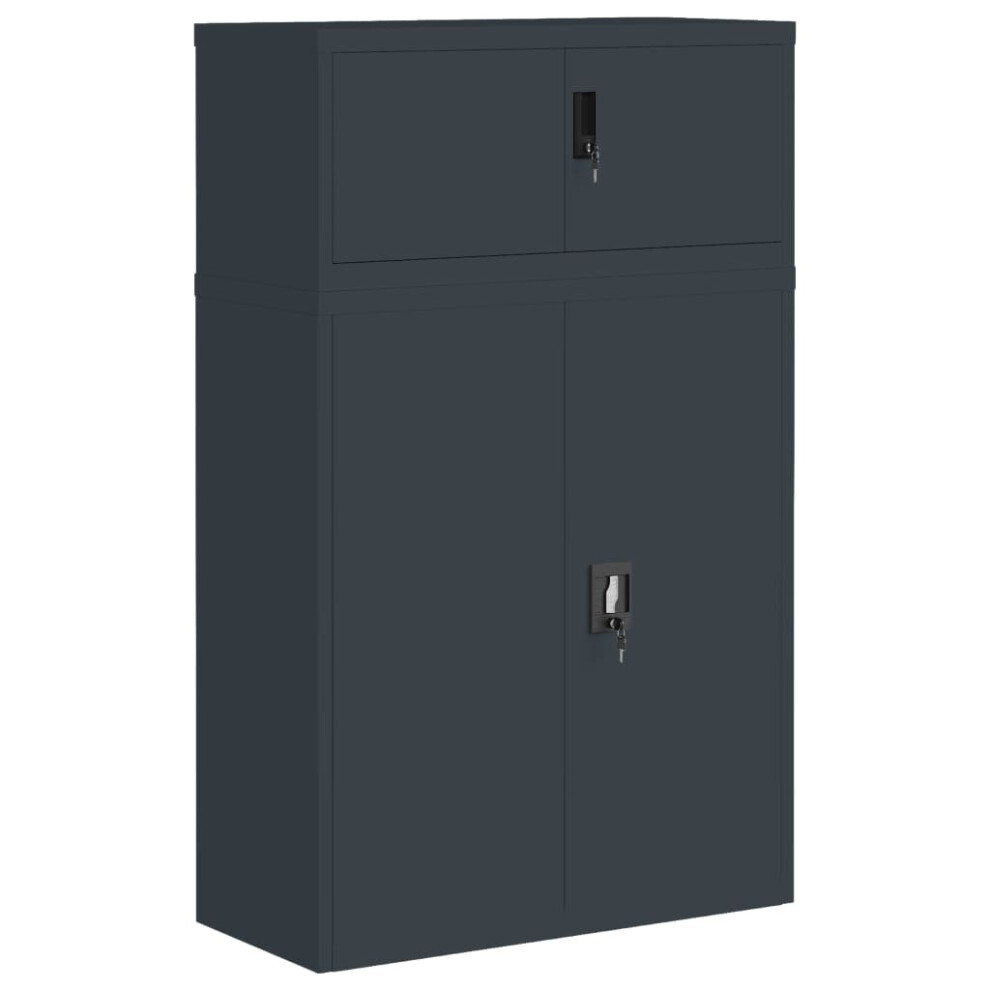 Vidaxl (Anthracite, 90 X 40 X 145 Cm) File Cabinet Storage Cabinet Office Filing Cabinet Storage Unit Steel