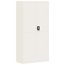 (white, 90 x 40 x 180 cm) vidaXL Office Cabinet Steel Filing Storage File Cabinet Cupboard Under Desk