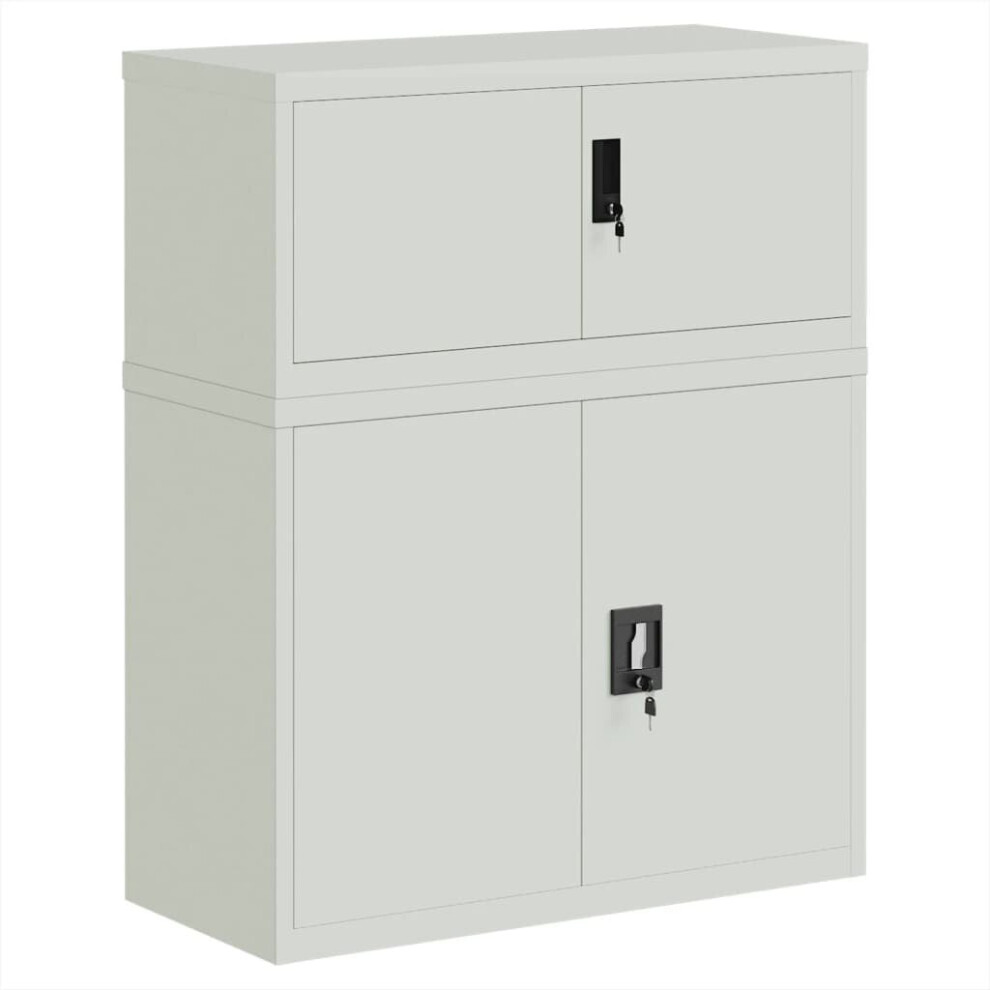 Vidaxl (Light Grey, 90 X 40 X 110 Cm) File Cabinet Storage Cabinet Office Filing Cabinet Storage Unit Steel