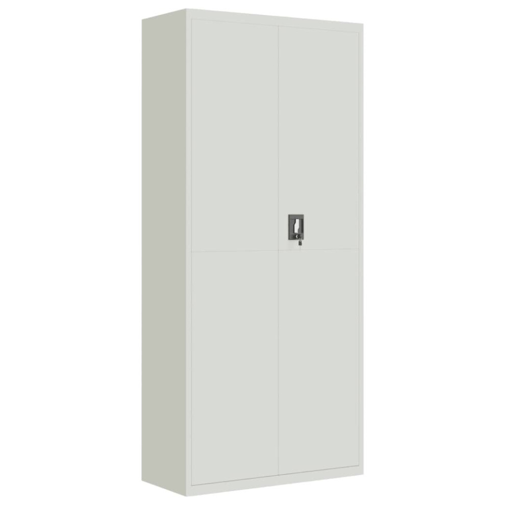 (light grey, 90 X 40 X 200 cm) vidaXL Office Cabinet Steel Filing Storage File Cabinet Cupboard Under Desk