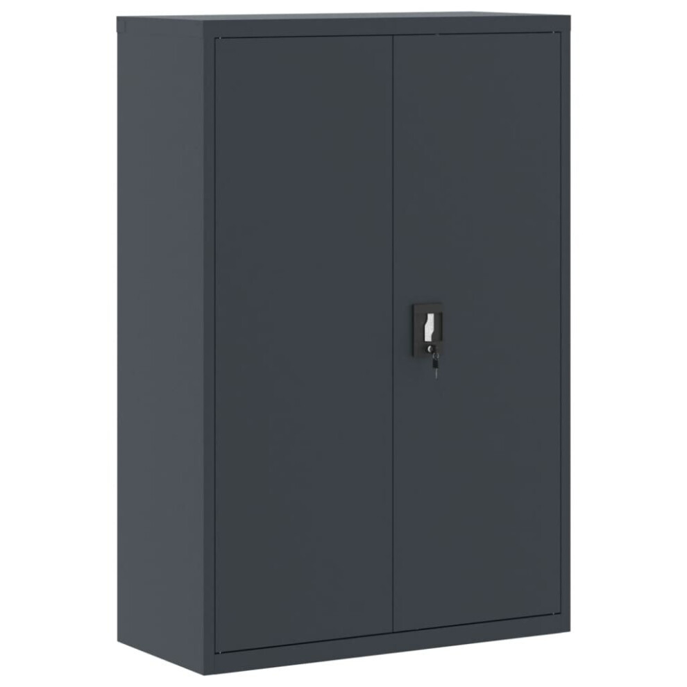 Vidaxl (Anthracite, 90 X 40 X 140 Cm) Office Cabinet Steel Filing Storage File Cabinet Cupboard Under Desk