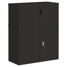 (black, 90 x 40 x 110 cm) vidaXL File Cabinet Storage Cabinet Office Filing Cabinet Storage Unit Steel