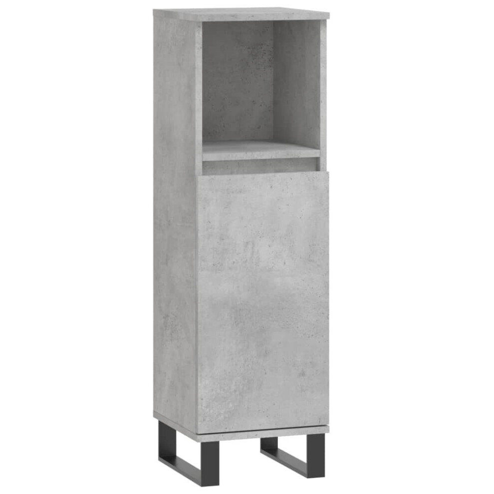 vidaXL Bathroom Cabinet Vanity Unit Cupboard Concrete Grey Engineered Wood