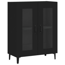 vidaXL Sideboard Storage Cupboard Side Cabinet Buffet Black Engineered Wood