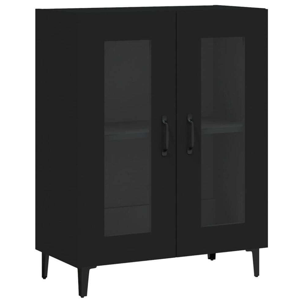 vidaXL Sideboard Storage Cupboard Side Cabinet Buffet Black Engineered Wood