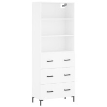 (white, 3 drawers) vidaXL Highboard Sideboard Storage Cabinet High Gloss White Engineered Wood
