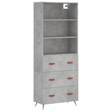 (concrete grey, 3 drawers) vidaXL Highboard Sideboard Storage Cabinet Cupboard Cabinet Engineered Wood