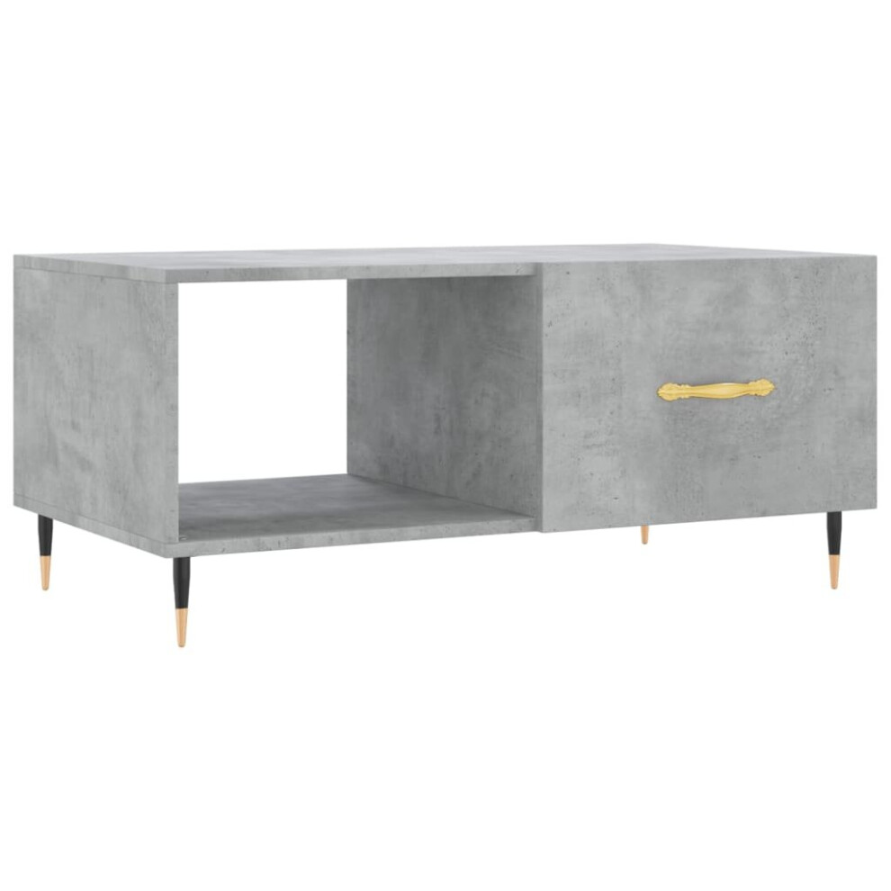 Vidaxl Brown,Grey Coffee Table Side Table Sofa End Table Concrete Grey Engineered Wood