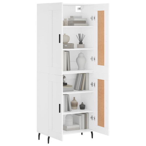 VidaXL (white, 2 wood doors) vidaXL Highboard Sideboard Cupboard Side Board Storage Cabinet Engineered Wood 2