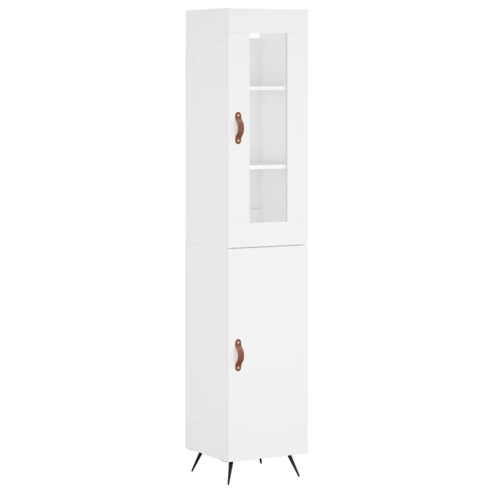 (white, 1 door) vidaXL Highboard Sideboard Tall Storage Cabinet Side Cabinet Engineered Wood