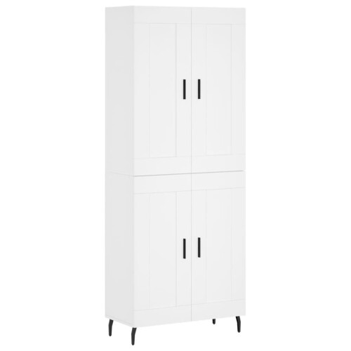VidaXL (white, 2 wood doors) vidaXL Highboard Sideboard Cupboard Side Board Storage Cabinet Engineered Wood