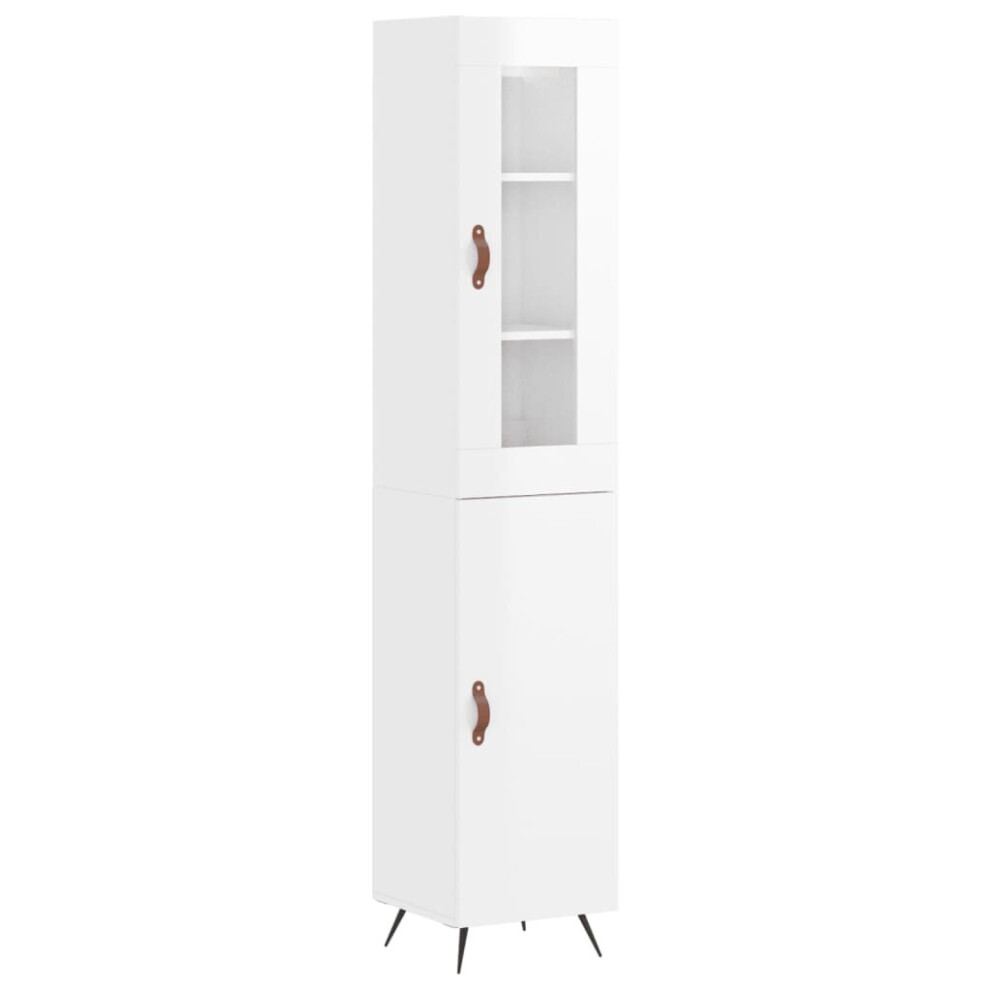 (high gloss white, 1 door) vidaXL Highboard Sideboard Tall Storage Cabinet Side Cabinet Engineered Wood