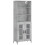 VidaXL (concrete grey, 2 glass doors) vidaXL Highboard Sideboard Storage Cabinet High Gloss White Engineered Wood 1
