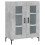 VidaXL (concrete grey, 2 glass doors) vidaXL Highboard Sideboard Storage Cabinet High Gloss White Engineered Wood 7