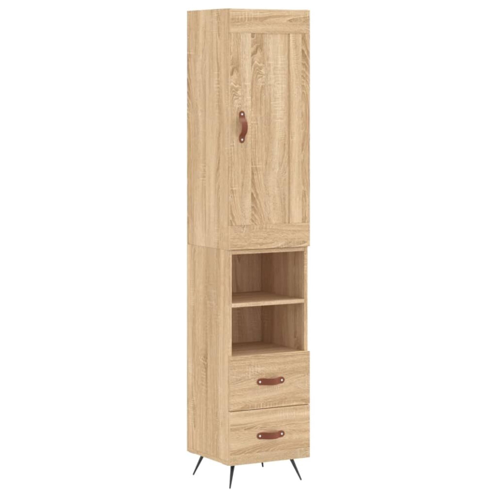 Vidaxl Highboard Sideboard Cupboard Side Cabinet Sonoma Oak Engineered Wood