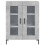 VidaXL (concrete grey, 2 glass doors) vidaXL Highboard Sideboard Storage Cabinet High Gloss White Engineered Wood 8