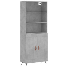 (concrete grey, 2 wood doors) vidaXL Highboard Sideboard Storage Cabinet Cupboard Cabinet Engineered Wood
