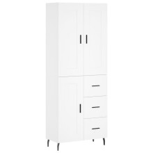 (white, 1 wood door 3 drawers) vidaXL Highboard Sideboard Cupboard Side Board Storage Cabinet Engineered Wood
