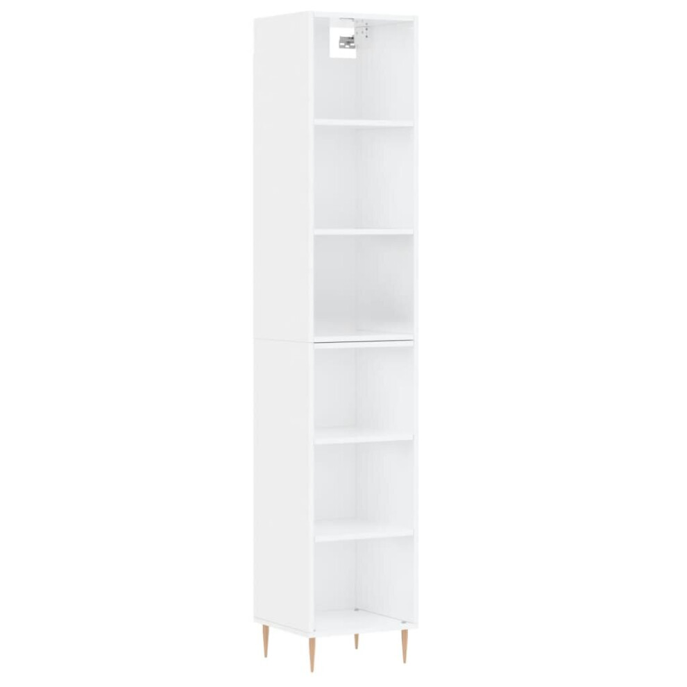 (high gloss white, 3 shelves) vidaXL Highboard Sideboard Storage Cabinet Side Cabinet White Engineered Wood