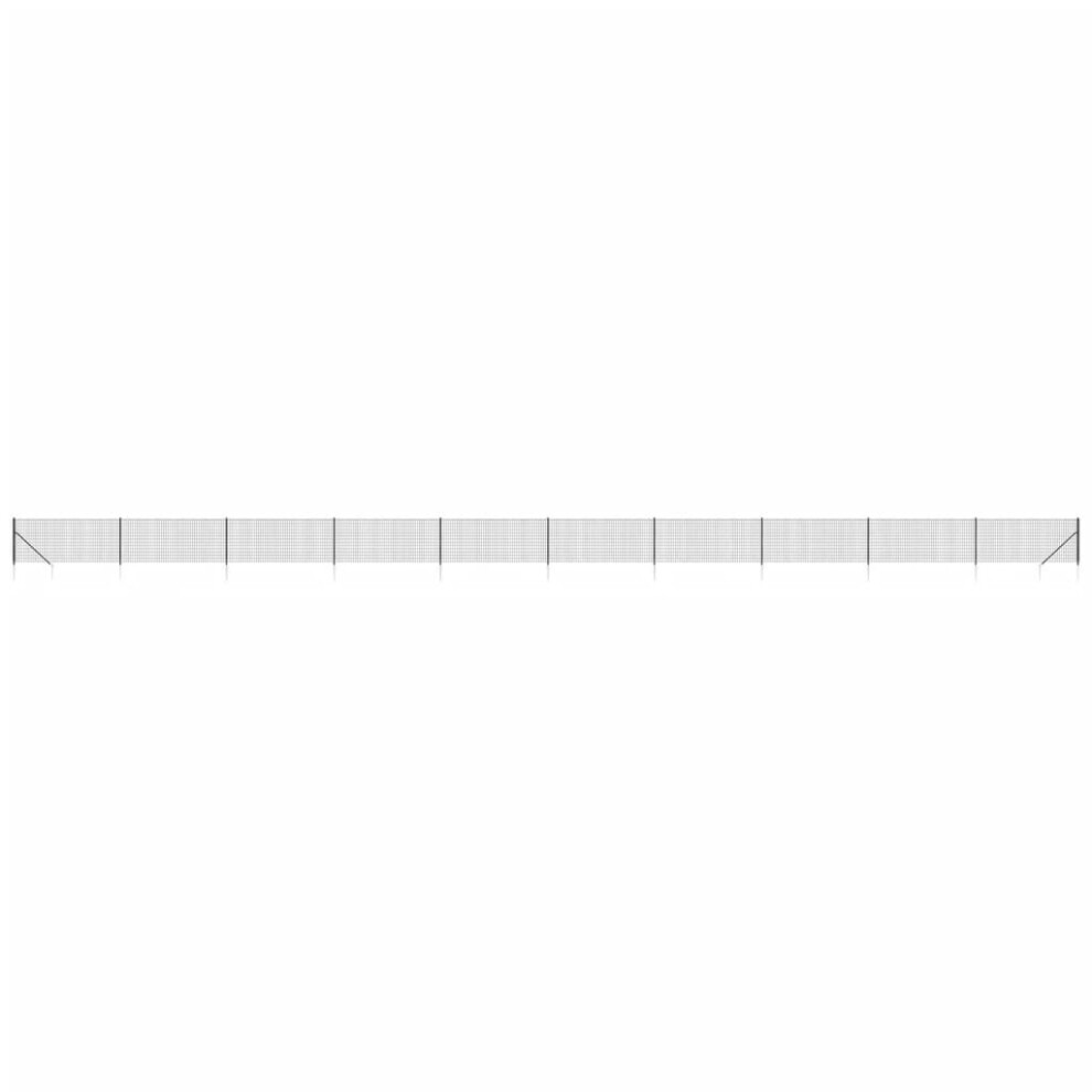 Vidaxl (Anthracite, 0.8 X 25 M) Wire Mesh Fence Outdoor Garden Wire Fencing Mesh With Spike Anchors