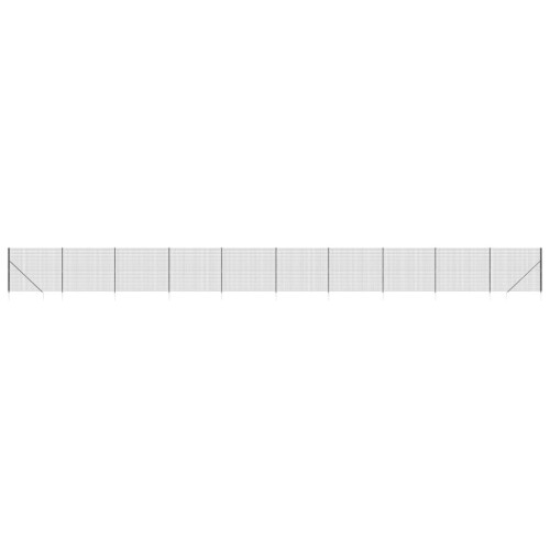 VidaXL vidaXL Maschendrahtzaun mit Bodenhülsen Anthrazit 2x25 m 1