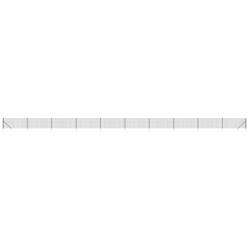 VidaXL vidaXL Maschendrahtzaun mit Bodenhülsen Anthrazit 1,1x25 m 1